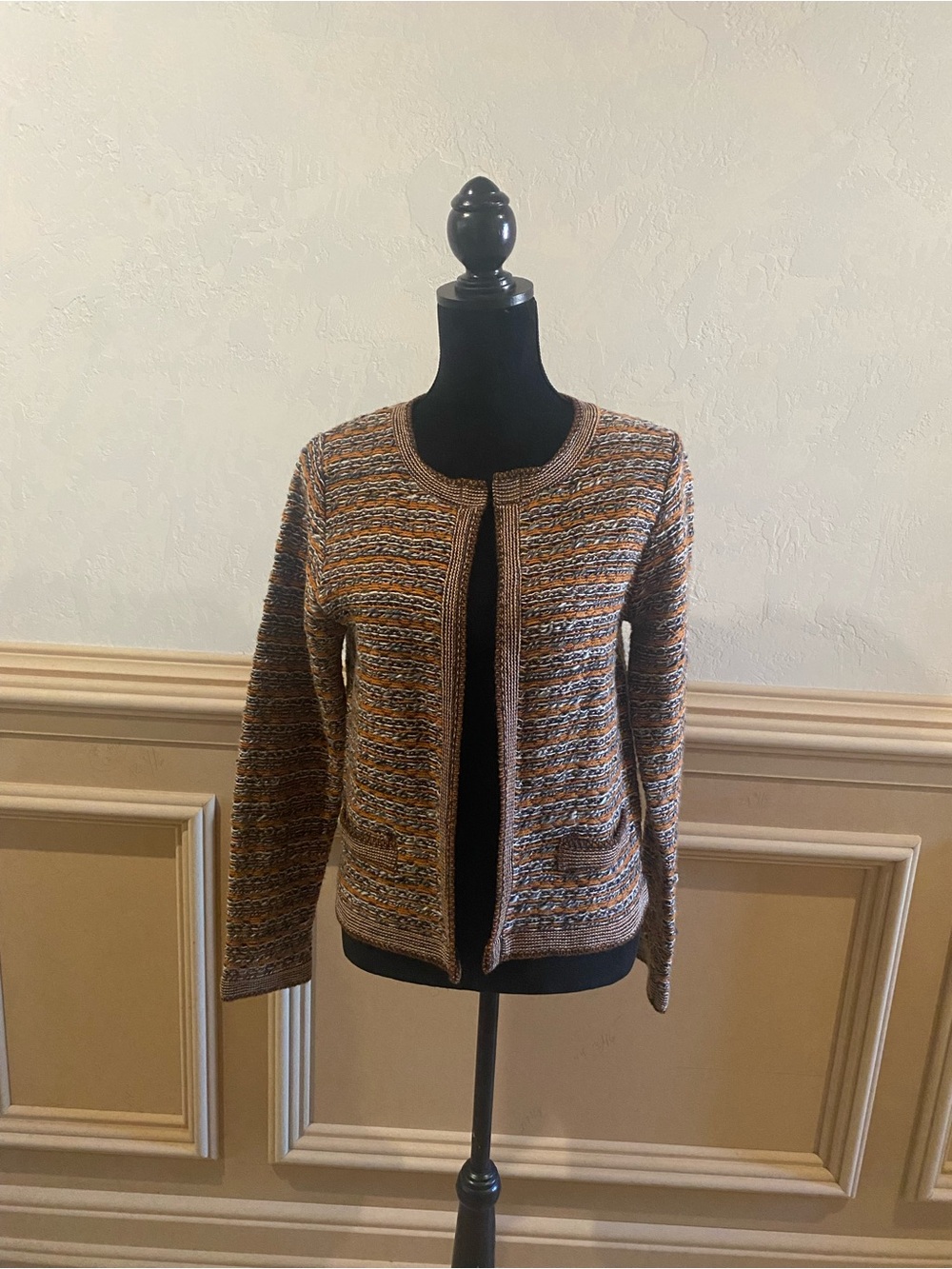 Textured Open-Front Cardigan wool blend Sweater - Perfect for Fall